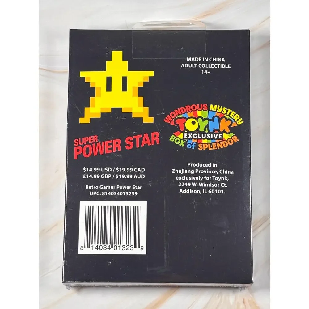 Rare Toynk 8-bit Super Power Nintendo Star Memento Paperweight Exclusive Brand